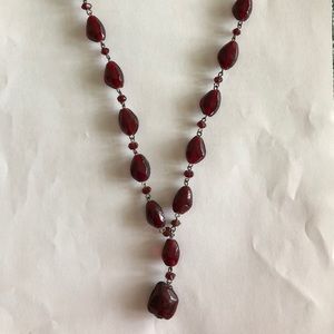 Garnet colored necklace